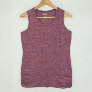 Duluth‎ Tank Top Womens XS Purple Armachillo Heathered Ruched Side Performance